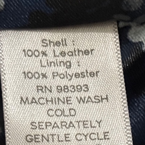 Dennis By Dennis Basso Leather Suede Zip Front Jacket Navy Blue Womens Size M - Picture 14 of 15